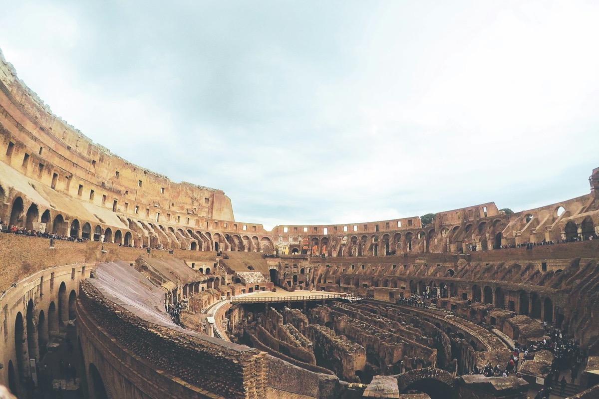 The Colosseum interior in Rome